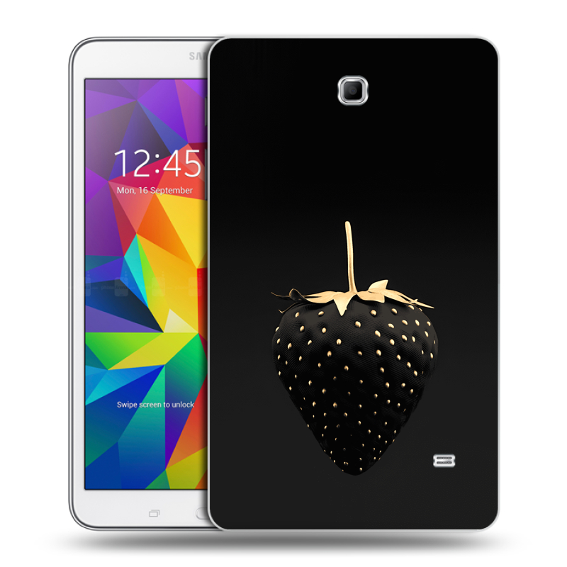 Силиконовый чехол на Samsung GALAXY Tab 4 8.0 с принтом Черная клубника Силиконовый чехол на Samsung GALAXY Tab 4 8.0 с принтом Черная клубника