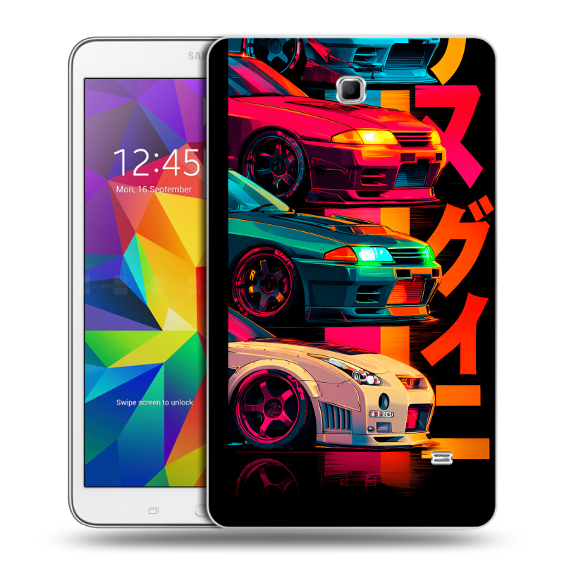 Силиконовый чехол на Samsung GALAXY Tab 4 8.0 с принтом Гоночные машины Силиконовый чехол на Samsung GALAXY Tab 4 8.0 с принтом Гоночные машины