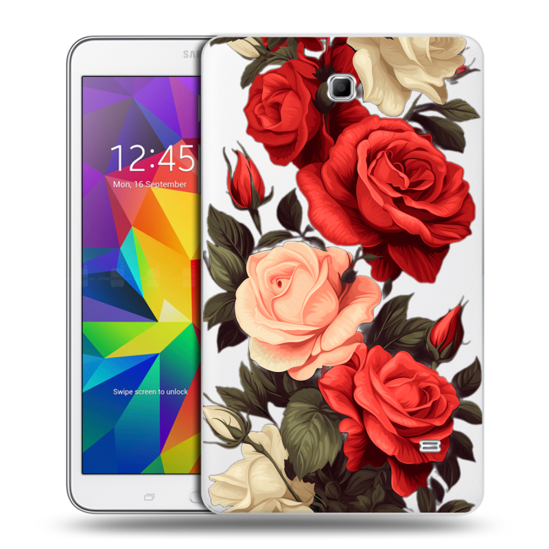 Силиконовый чехол на Samsung GALAXY Tab 4 8.0 с принтом Розы Силиконовый чехол на Samsung GALAXY Tab 4 8.0 с принтом Розы