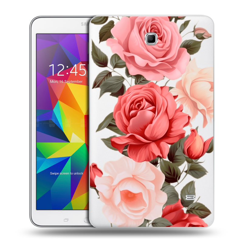 Силиконовый чехол на Samsung GALAXY Tab 4 8.0 с принтом Розы Силиконовый чехол на Samsung GALAXY Tab 4 8.0 с принтом Розы
