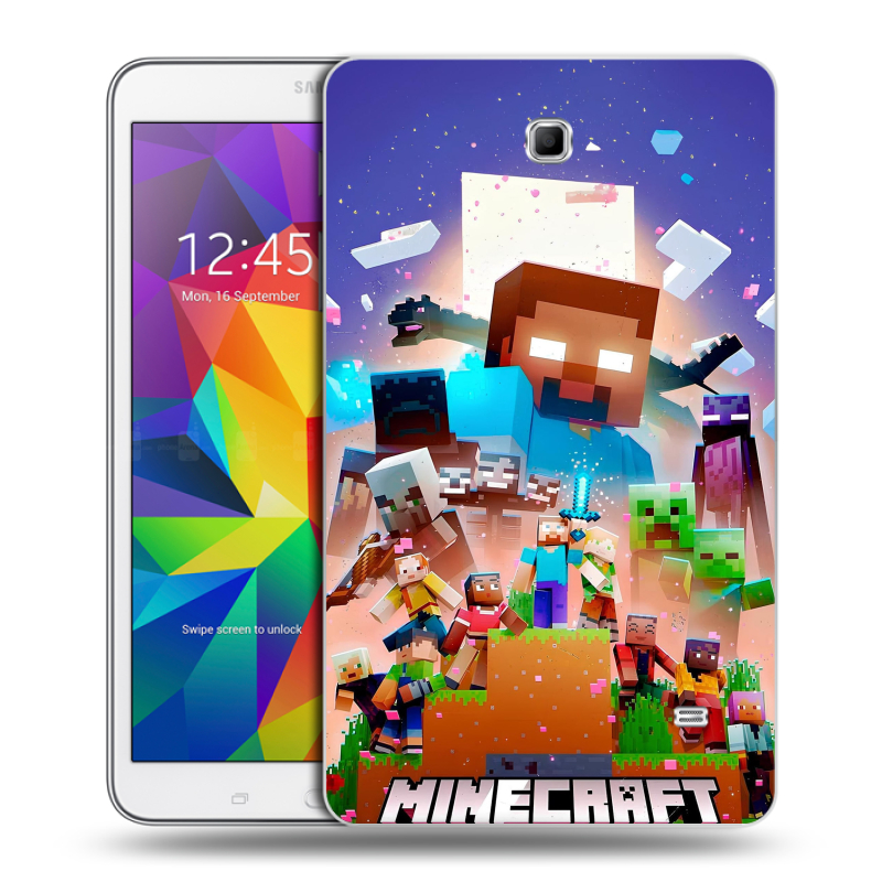Силиконовый чехол на Samsung GALAXY Tab 4 8.0 с принтом Майнкрафт Minecraft Силиконовый чехол на Samsung GALAXY Tab 4 8.0 с принтом Майнкрафт Minecraft