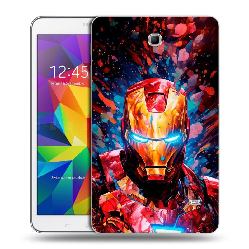 Силиконовый чехол на Samsung GALAXY Tab 4 8.0 с принтом Железный человек Ironman Силиконовый чехол на Samsung GALAXY Tab 4 8.0 с принтом Железный человек Ironman