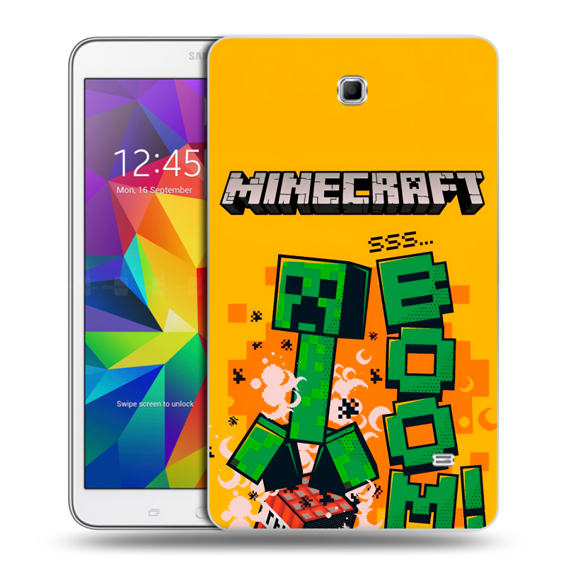 Силиконовый чехол на Samsung GALAXY Tab 4 8.0 с принтом Майнкрафт Minecraft Силиконовый чехол на Samsung GALAXY Tab 4 8.0 с принтом Майнкрафт Minecraft