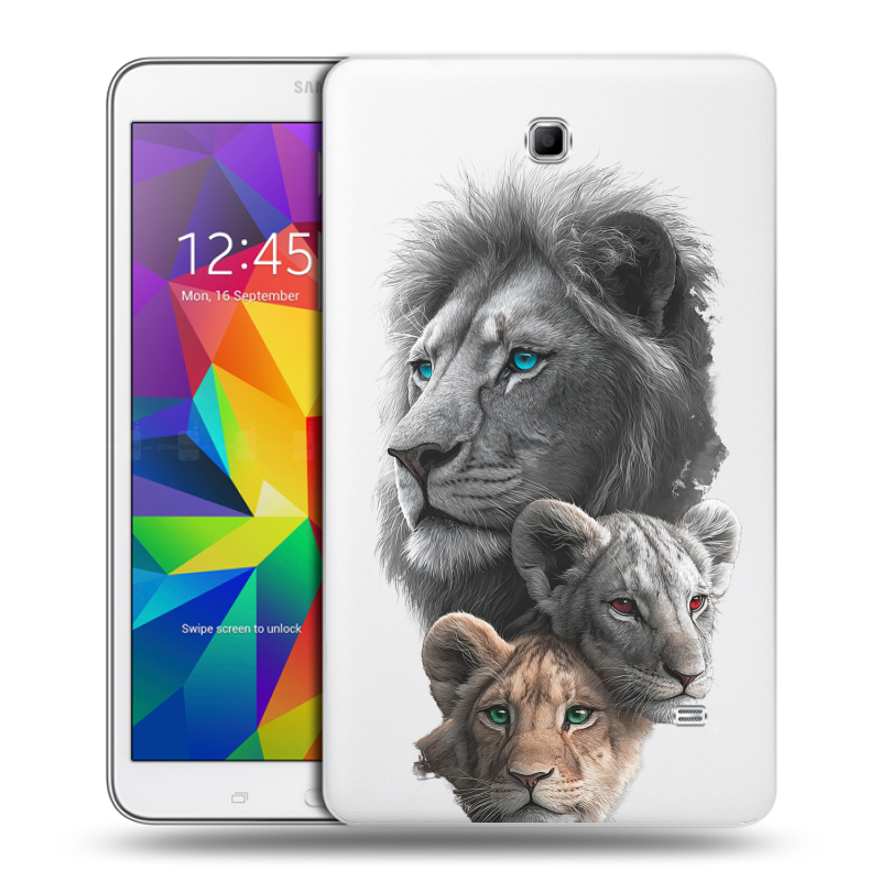 Силиконовый чехол на Samsung GALAXY Tab 4 8.0 с принтом Львы Силиконовый чехол на Samsung GALAXY Tab 4 8.0 с принтом Львы