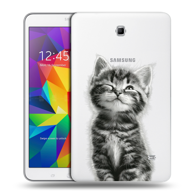 Силиконовый чехол на Samsung GALAXY Tab 4 8.0 с принтом Котенок Силиконовый чехол на Samsung GALAXY Tab 4 8.0 с принтом Котенок