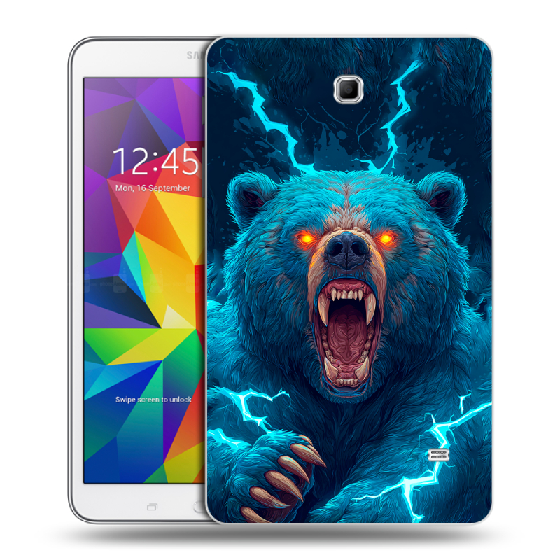 Силиконовый чехол на Samsung GALAXY Tab 4 8.0 с принтом Медведь Силиконовый чехол на Samsung GALAXY Tab 4 8.0 с принтом Медведь