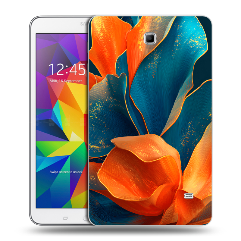 Силиконовый чехол на Samsung GALAXY Tab 4 8.0 с принтом Цветы Силиконовый чехол на Samsung GALAXY Tab 4 8.0 с принтом Цветы