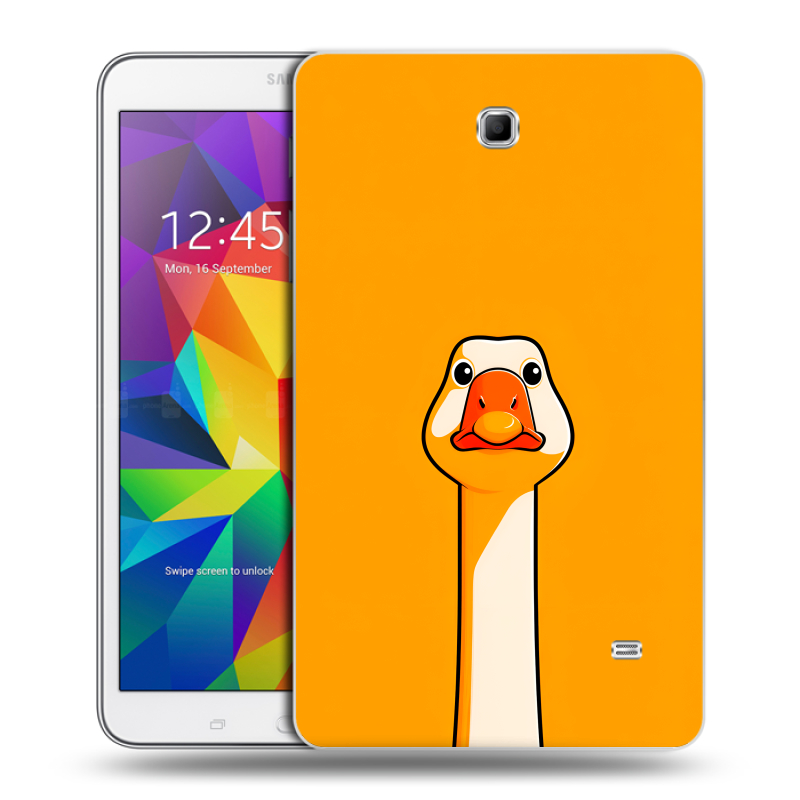Силиконовый чехол на Samsung GALAXY Tab 4 8.0 с принтом Смешная утка Силиконовый чехол на Samsung GALAXY Tab 4 8.0 с принтом Смешная утка
