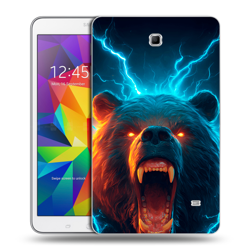 Силиконовый чехол на Samsung GALAXY Tab 4 8.0 с принтом Медведь Силиконовый чехол на Samsung GALAXY Tab 4 8.0 с принтом Медведь