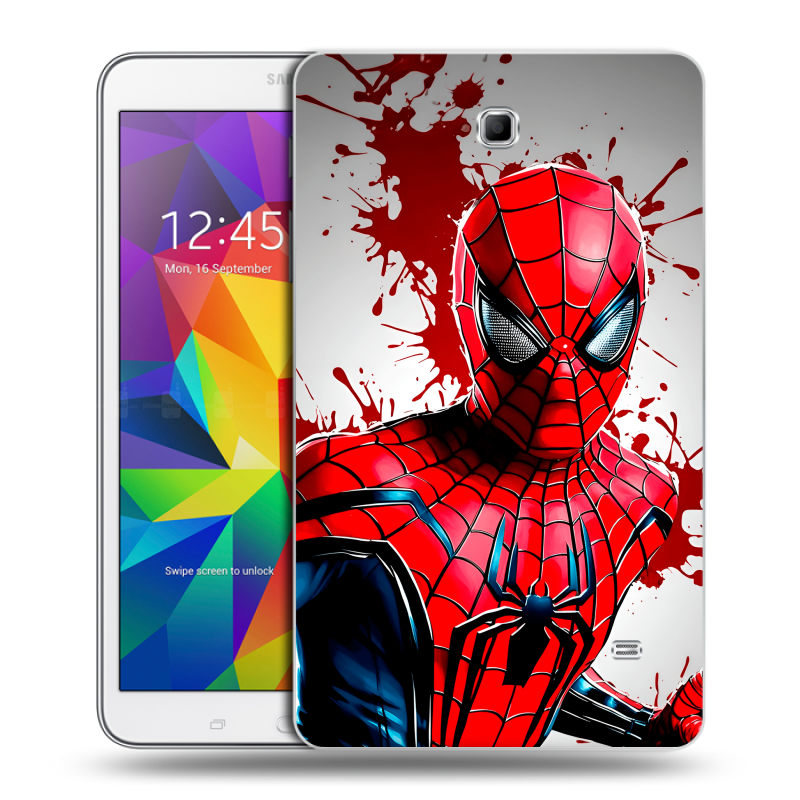 Силиконовый чехол на Samsung GALAXY Tab 4 8.0 с принтом Spiderman Человек паук Силиконовый чехол на Samsung GALAXY Tab 4 8.0 с принтом Spiderman Человек паук