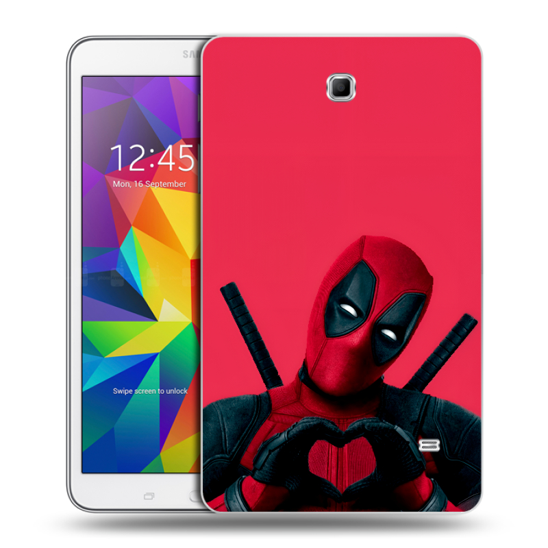 Силиконовый чехол на Samsung GALAXY Tab 4 8.0 с принтом Дедпул Deadpool Силиконовый чехол на Samsung GALAXY Tab 4 8.0 с принтом Дедпул Deadpool