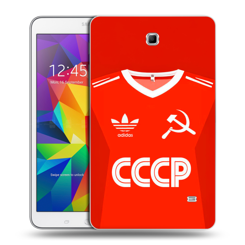 Силиконовый чехол на Samsung GALAXY Tab 4 8.0 с принтом Флаг Герб СССР Силиконовый чехол на Samsung GALAXY Tab 4 8.0 с принтом Флаг Герб СССР