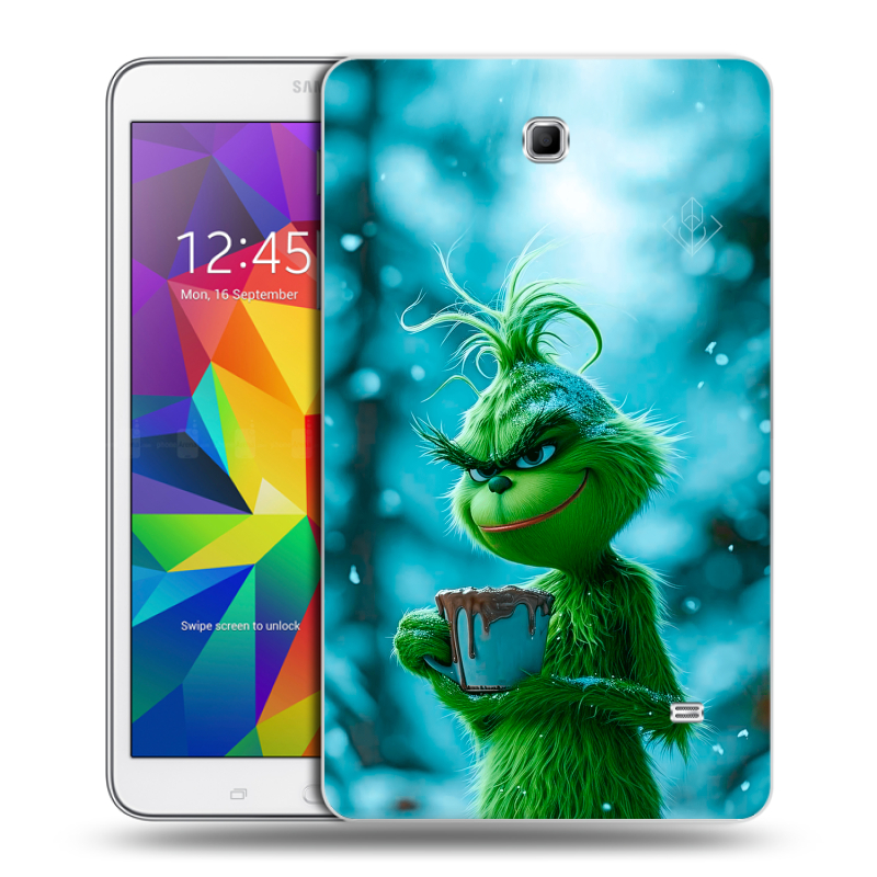 Силиконовый чехол на Samsung GALAXY Tab 4 8.0 с принтом Новый год гринч Силиконовый чехол на Samsung GALAXY Tab 4 8.0 с принтом Новый год гринч