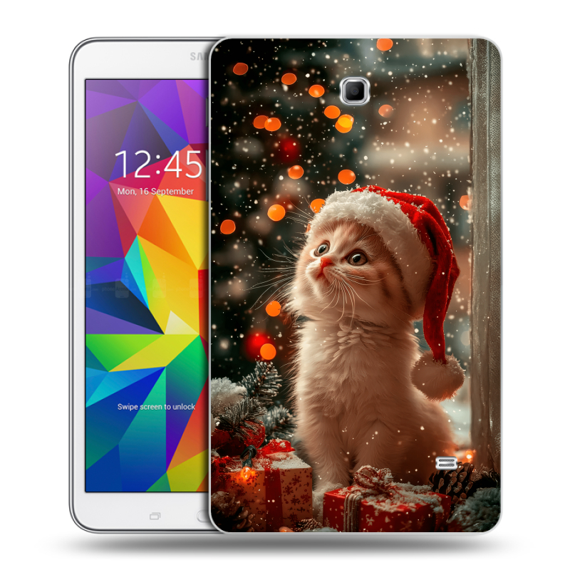 Силиконовый чехол на Samsung GALAXY Tab 4 8.0 с принтом Новый год Силиконовый чехол на Samsung GALAXY Tab 4 8.0 с принтом Новый год