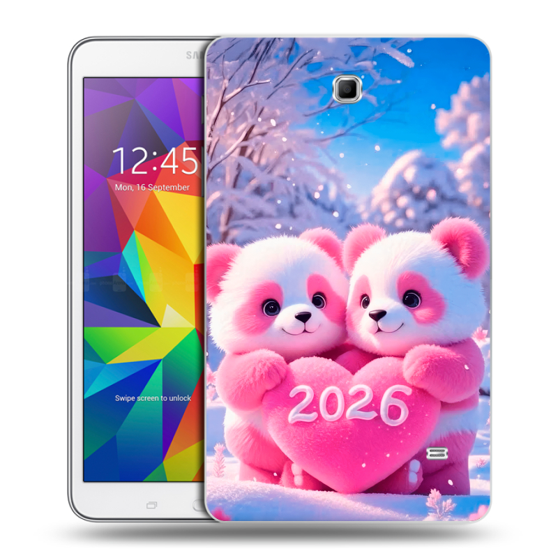 Силиконовый чехол на Samsung GALAXY Tab 4 8.0 с принтом Новый год Силиконовый чехол на Samsung GALAXY Tab 4 8.0 с принтом Новый год
