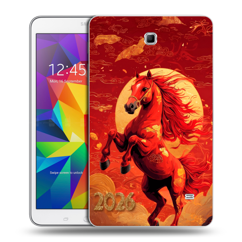 Силиконовый чехол на Samsung GALAXY Tab 4 8.0 с принтом Новый год Силиконовый чехол на Samsung GALAXY Tab 4 8.0 с принтом Новый год