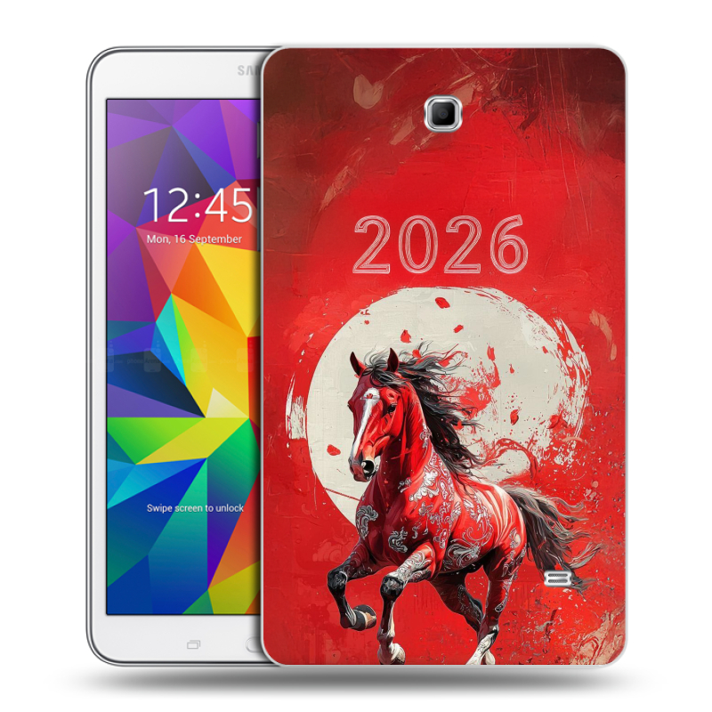 Силиконовый чехол на Samsung GALAXY Tab 4 8.0 с принтом Новый год Силиконовый чехол на Samsung GALAXY Tab 4 8.0 с принтом Новый год