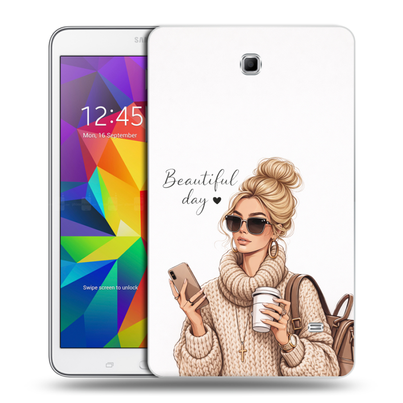 Силиконовый чехол на Samsung GALAXY Tab 4 8.0 с принтом женский Силиконовый чехол на Samsung GALAXY Tab 4 8.0 с принтом женский