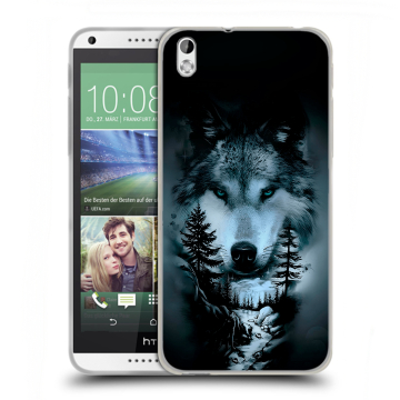Силиконовый чехол на HTC Desire 816 с принтом Лесной волк