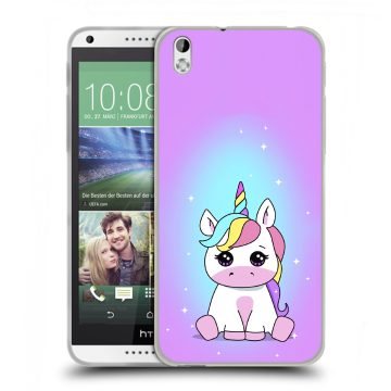 Силиконовый чехол на HTC Desire 816 с принтом Единорог