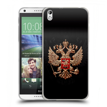 Силиконовый чехол на HTC Desire 816 с принтом Герб России