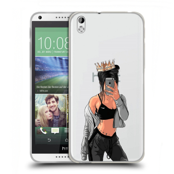 Силиконовый чехол на HTC Desire 816 с принтом Женские принты