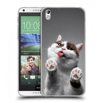 Силиконовый чехол на HTC Desire 816 с принтом Коты