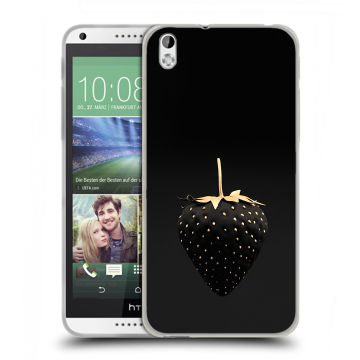 Силиконовый чехол на HTC Desire 816 с принтом Черная клубника