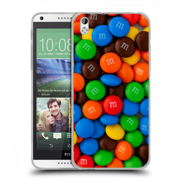 Силиконовый чехол на HTC Desire 816 с принтом Конфеты