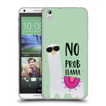 Силиконовый чехол на HTC Desire 816 с принтом Лама