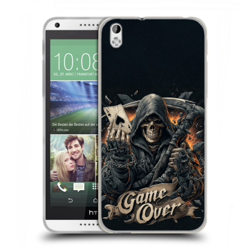 Силиконовый чехол на HTC Desire 816 с принтом Скелет карты