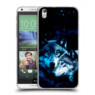 Силиконовый чехол на HTC Desire 816 с принтом Волки