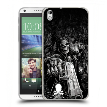 Силиконовый чехол на HTC Desire 816 с принтом Скелет