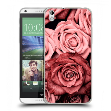 Силиконовый чехол на HTC Desire 816 с принтом Цветы розы