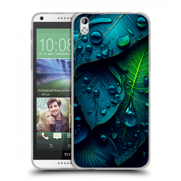 Силиконовый чехол на HTC Desire 816 с принтом Листья