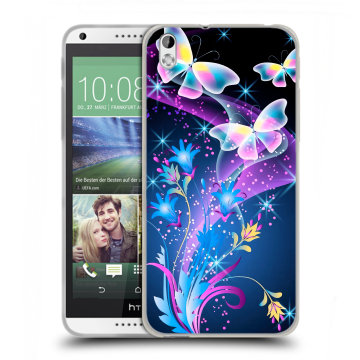 Силиконовый чехол на HTC Desire 816 с принтом Бабочки