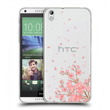 Силиконовый чехол на HTC Desire 816 с принтом Ветка сакуры