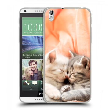 Силиконовый чехол на HTC Desire 816 с принтом Котята