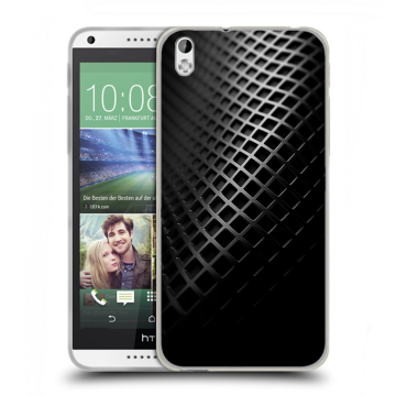 Силиконовый чехол на HTC Desire 816 с принтом Текстура металла