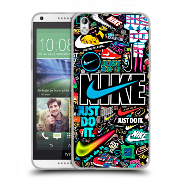 Силиконовый чехол на HTC Desire 816 с принтом найк nike черный Силиконовый чехол на HTC Desire 816 с принтом найк nike черный