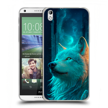 Силиконовый чехол на HTC Desire 816 с принтом бабочки саккура