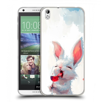 Силиконовый чехол на HTC Desire 816 с принтом кролик зайчик