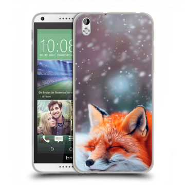 Силиконовый чехол на HTC Desire 816 с принтом лиса
