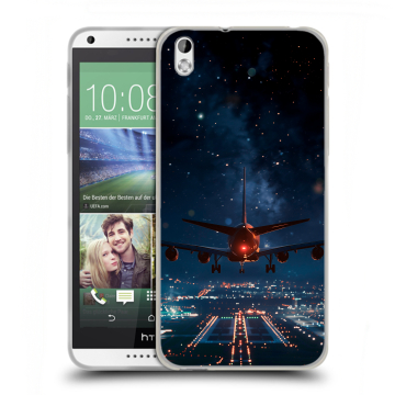Силиконовый чехол на HTC Desire 816 с принтом самолет