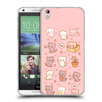 Силиконовый чехол на HTC Desire 816 с принтом Hello Kitty Хелоу Кити