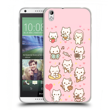 Силиконовый чехол на HTC Desire 816 с принтом Hello Kitty Хелоу Кити
