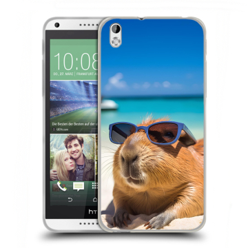 Силиконовый чехол на HTC Desire 816 с принтом Капибара