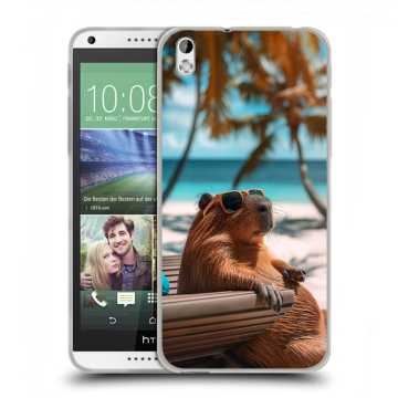 Силиконовый чехол на HTC Desire 816 с принтом Капибара