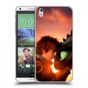 Силиконовый чехол на HTC Desire 816 с принтом Как приручить дракона