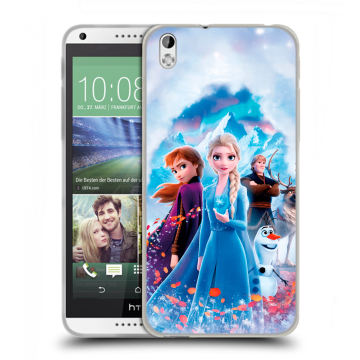 Силиконовый чехол на HTC Desire 816 с принтом Холодное сердце Frozen